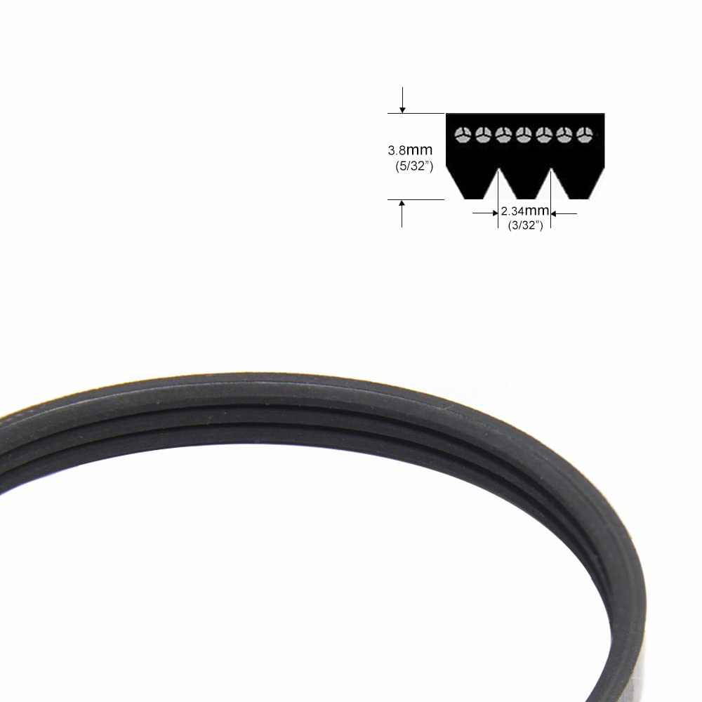 NANGUAL 2pcs Rubber V-belt For P611 18V Fit For DCP580B 20V Power Tools Spare Parts Planer Drive Belt 039821001042 N421858