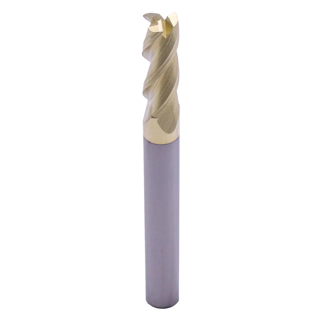 BestParts 1/4" 3 Flute Solid Carbide End Mill for Aluminum - ZrN Coated