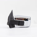 For Ford F150 2021-2024 Door Mirror Assembly with Chrome Back Cover Manual Folding with Turn Signal Light Puddle Light Power Heated and Blind Spot Glass 11 Pins LH Driver Side