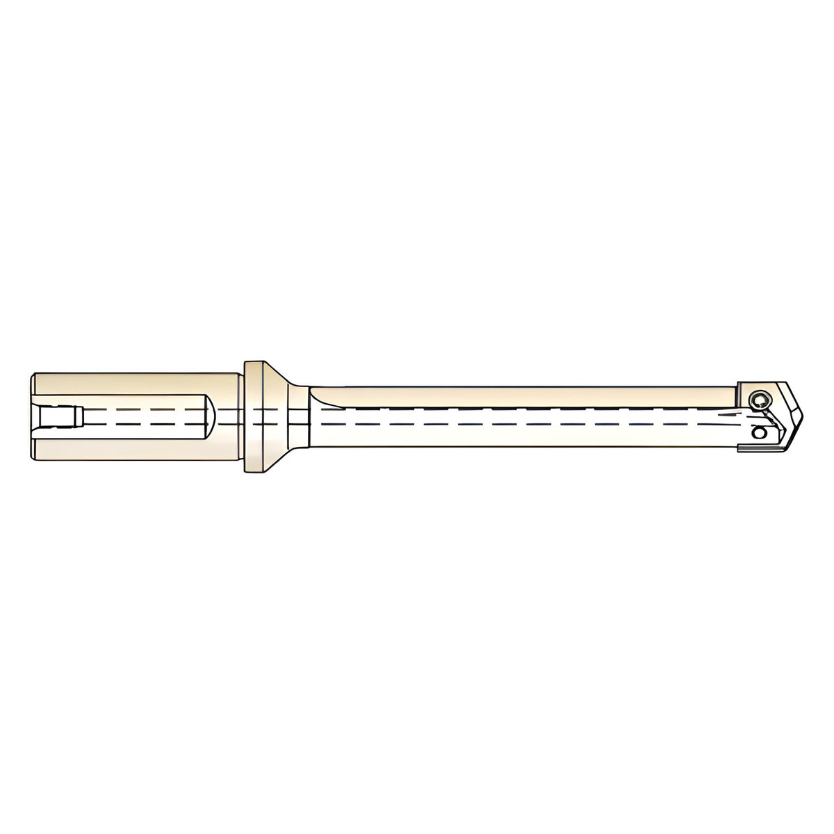 YG-1 P28001 Flanged Straight Extended Length Spade Drill Shank Holder, Straight Flute, 33/64"-11/16" Drill Insert Range, 3/4" Shank Diameter