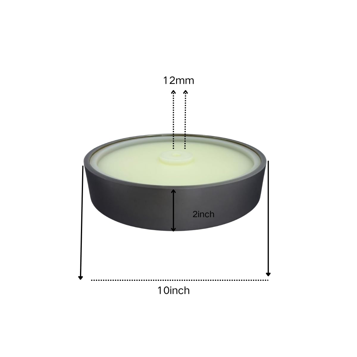 10-inch 800 grit CBN Grinding Wheel, Designed for Sharpening high-Speed Steel Tools, Lathe Tools, and Chisel Sets.Dimensions: 2" Wide x 12mm Bore (800-grit)