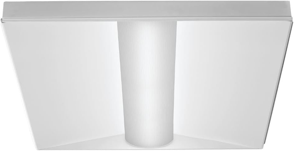 Lithonia Lighting 2x2 LED Troffer Light, BLT Series Low Profile LED Drop in Ceiling Light for Dropped Ceiling with Curved Ribbed Diffuser, 3300 Lumens, 3500K Neutral White