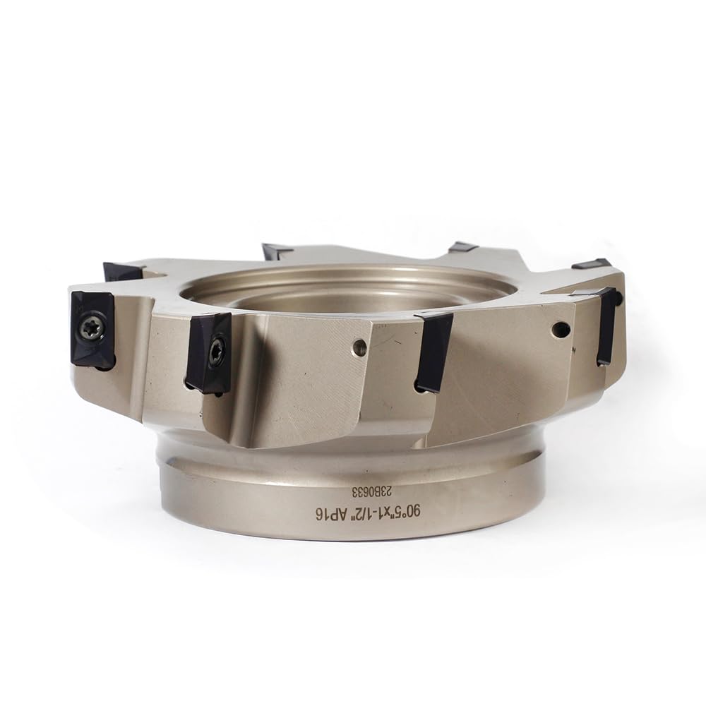 OSCARBIDE Indexable Milling Cutter,5" Cutter Dia,1-1/2"Bore Dia,8 Flutes
