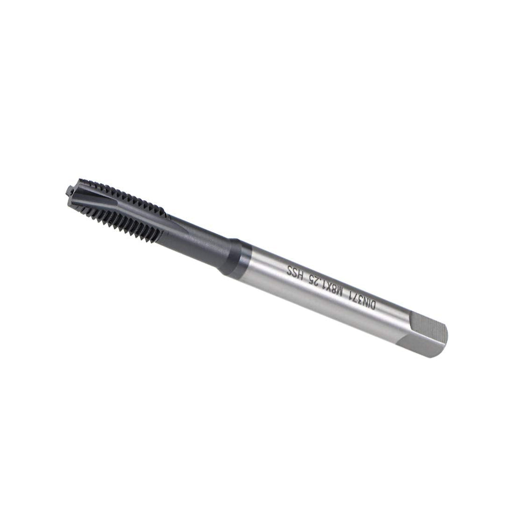 uxcell M8x1.25 Spiral Point Thread Tap H2 Tolerance High Speed Steel 2pcs