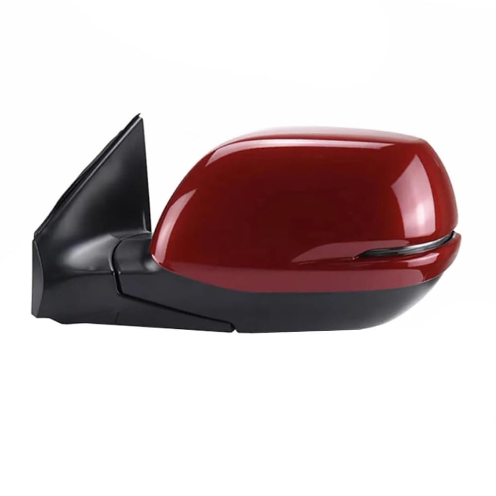 Left Driver Side Door Mirror Assembly With Turn Signal Lights For 2017-2022 Honda CRV, Blind Spot Heated Replace (9PIN) (Red Left)
