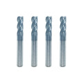 JIANXING 5/16" Carbide Square End Mill, 4 Flute, AlTiN Coating, 4 Pcs