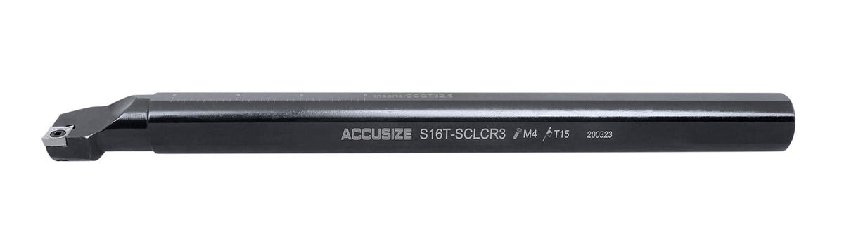 Accusize 1 in RH SCLCR Indexable Boring Bar for Aluminum