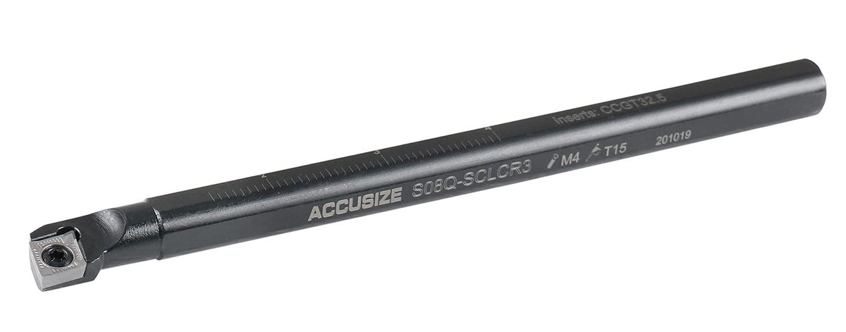 Accusize 1/2 in RH SCLCR Indexable Boring Bar for Aluminum