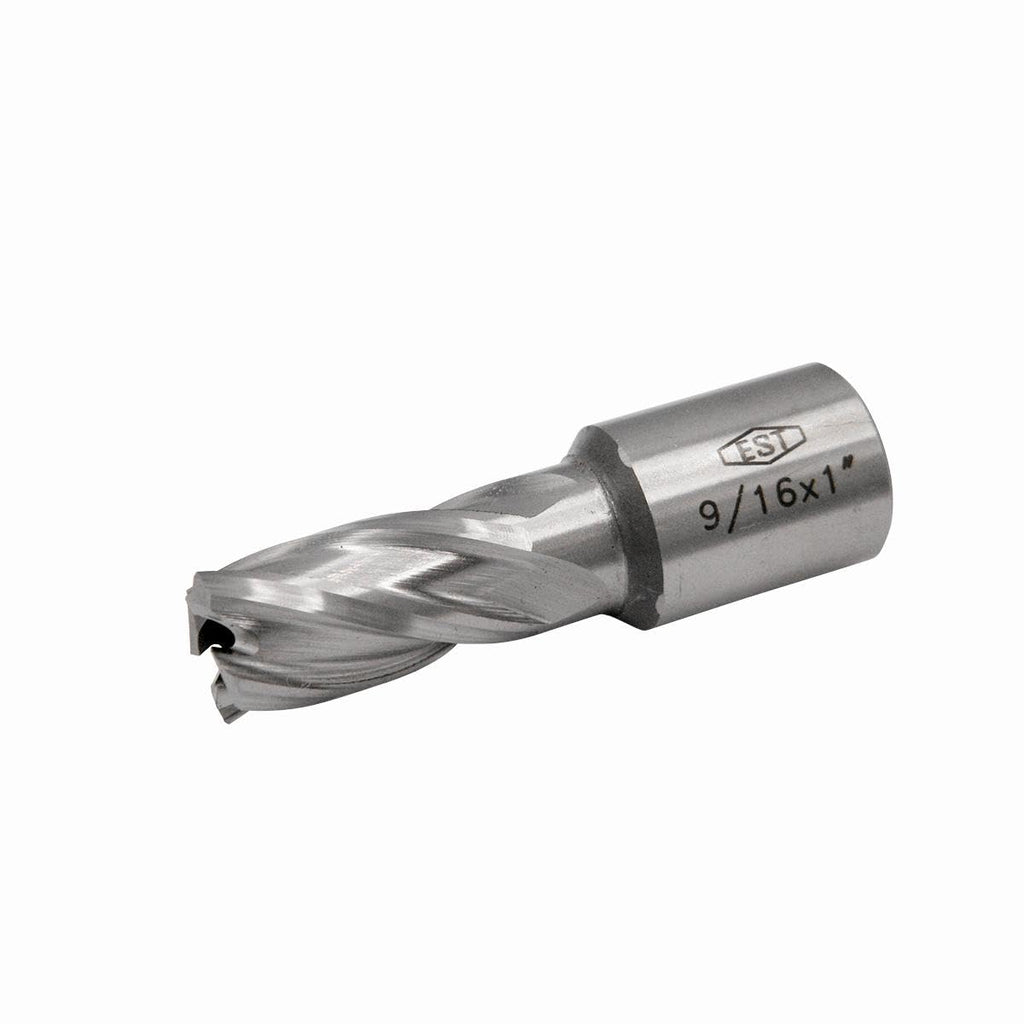 EST HSS M2AL Annular Cutter 1" DOC with 3/4" Weldon Shank for Magnetic Drill Press (D9/16" X 1")