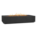 Aegean 70in Rectangle Fire Pit Table, Black