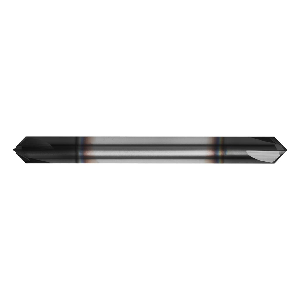 1/4in Solid Carbide End Mill, Chamfer Mill - Double End, 4 Flutes