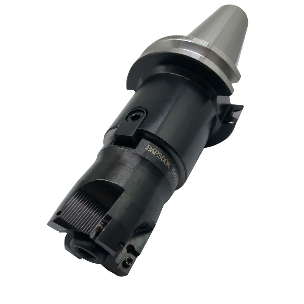GBJ Face Mill 300R 40mm -22-4T 40mm/1.57" + CAT40-FMB22-60L+ 10pcs APMT1135 pder Carbide Inserts and T8 Wrench FMB22 Shank Face Mill Arbor (300R 40-22-4T+ CAT40-FMB22-60L+ 10pcs APMT1135PDER)