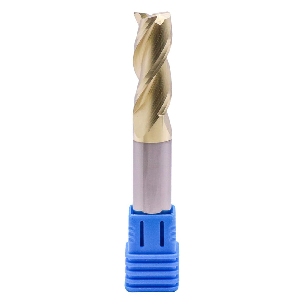 1/2" 3 Flute Solid Carbide Square End Mill, ZrN Coated, for Aluminum