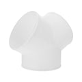 1pc Y-Shaped Tee Connection Exhaust Fan Splitter Y Adapter for Dryer Vent Duct Splitter 3 Way Duct Y Shape Duct Hose Exhaust Fan Supply White Air Conditioner Abs Take Over