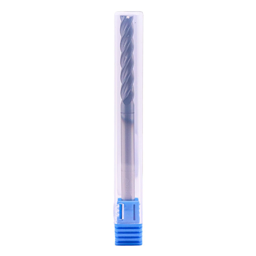 1/4" 4 Flute Solid Carbide Long Square End Mill, 4" OAL, AlTiN Coated