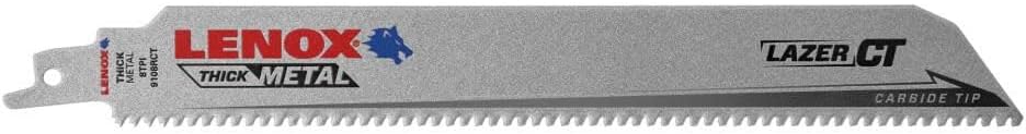 Lenox Tools 2014224 9" 8TPI LAZER Ct 9108RCT Reciprocating Saw Blade 1PK