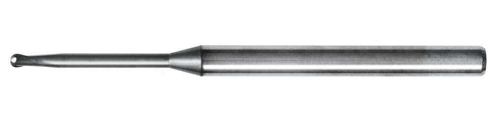 KYOCERA 16RB1181U-10 Series 16 RB Extended Reach Ball Nose End Mill, KTX-I, 20 Degree Angle, 2 Flute, 3.00 mm Cutting Diameter, 6 mm Shank Diameter, 3.00 mm Cutting Length, 60 mm Length, 10 mm Reach