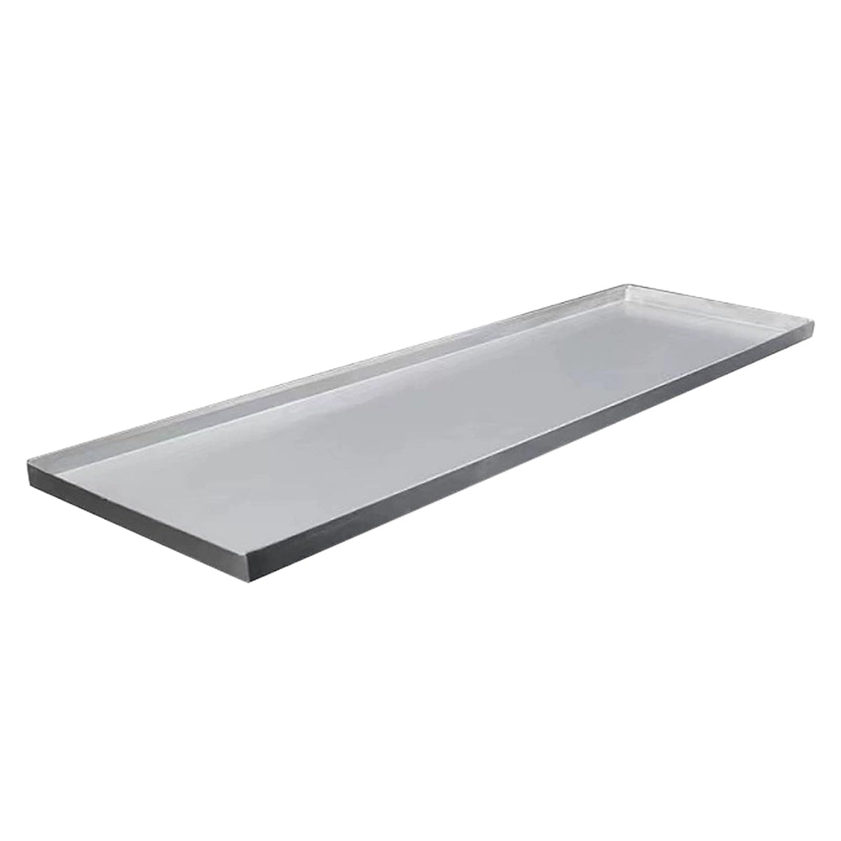 YUE JJXN Stainless Steel Tray, Plant Watering Tray, Four Sided Heightened Design, Suitable for AC Units and Flower Pot Plant Trays(101x12x2.5cm/40x5x1in)
