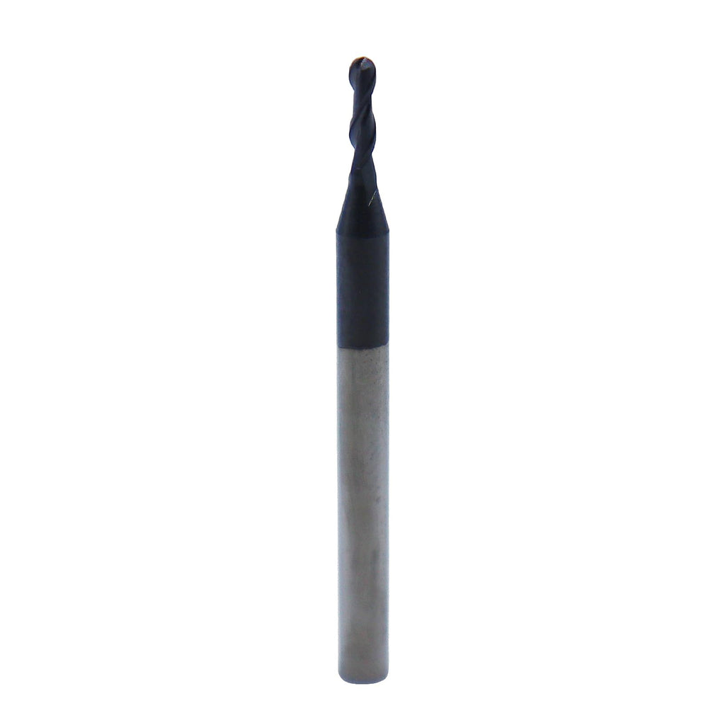 5PCS 1/16in Solid Carbide Ball Nose End Mill, 1/8" Shank Diameter, 2 Flute