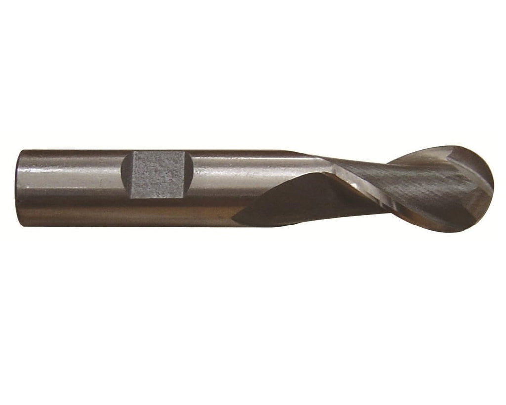 Drill America - DWCT1128 5/8" X 5/8" High Speed Steel 2 Flute Single End Ball End Mill, DWC Series