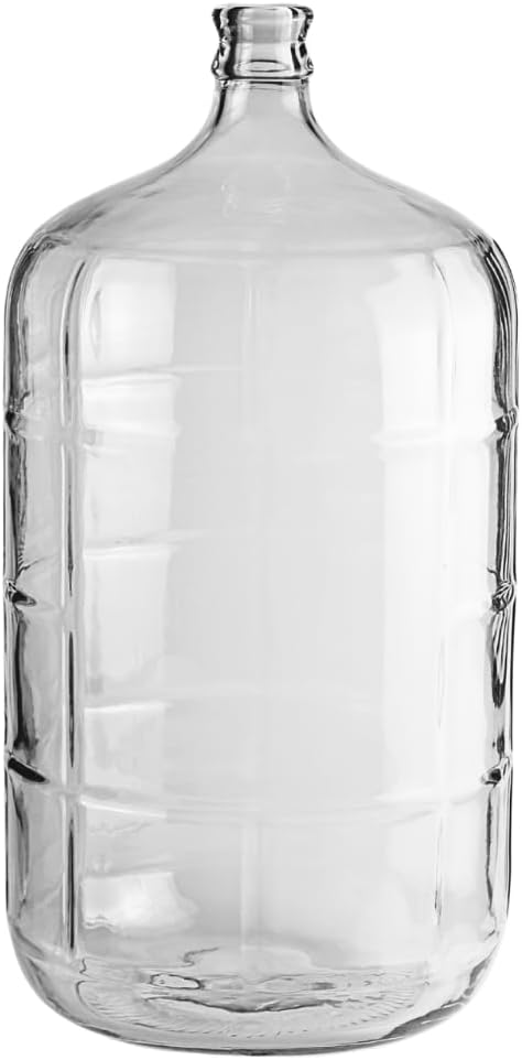 Italian 6 Gallon Carboy | Clear Glass Fermenter for Wine and Beer | Reusable 6 Gallon Glass Carboy for home brewing
