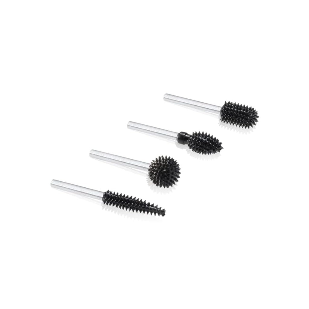Kutzall 4-Piece Rotary Burr Kit - 1⁄8" Shaft, Very Coarse - Wood Carving Bits for Dremel, Foredom, Ryobi, DeWalt, Milwaukee Tools - Structured Tungsten Carbide