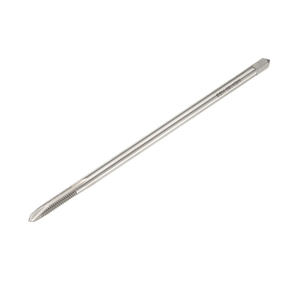 uxcell M6 x 1 H2 Metric Spiral Point Thread Tap, 150mm (6") Extra Long Screw Tap Threading Tapping Tool, High Speed Steel Machine Taps Tapping Bit