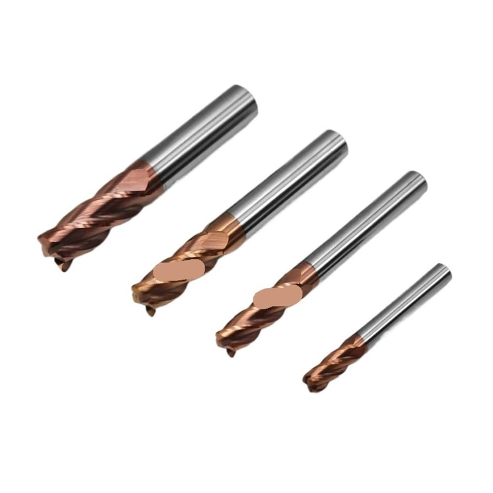 PRVRHMMCPN Milling Cutter Alloy Coating Tungsten Steel Tool CNC Maching Hrc55 Endmill(4.0mmx50L)