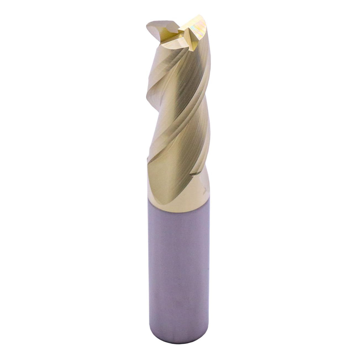 1/2" 3 Flute Solid Carbide Square End Mill, ZrN Coated, for Aluminum