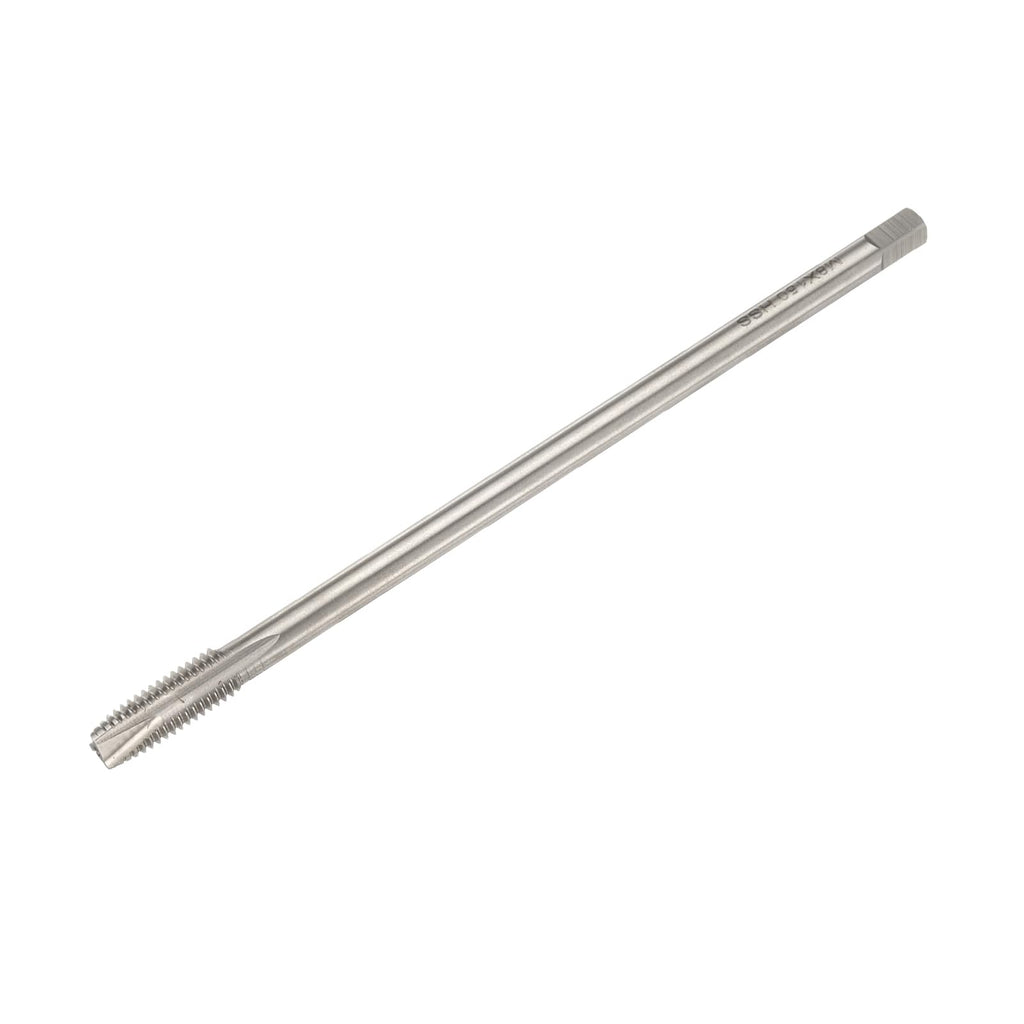 uxcell M8 x 1.25 H2 Metric Spiral Point Thread Tap, 150mm (6") Extra Long Screw Tap Threading Tapping Tool, High Speed Steel Machine Taps Tapping Bit