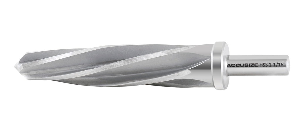 Accusize HSS Construction Reamer, 1-1/16 in, 3-Flat Shank, 0522-1716