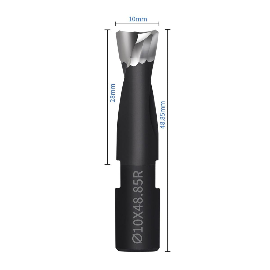 10mm Carbide Bit for DF500 Domino Joiner, Spiral Flute Cutter, 1 Pack