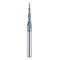 SpeTool Tapered Ball Nose Spiral Router Bit 1.0mm Tip Diameter (0.5mm Radius) 4.82 Deg for CNC Milling Engraver Carving Bits