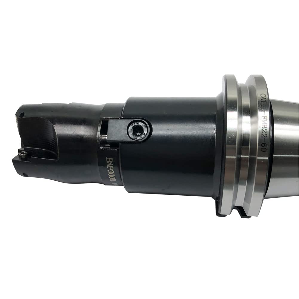 GBJ Face Mill 300R 40mm -22-4T 40mm/1.57" + CAT40-FMB22-60L+ 10pcs APMT1135 pder Carbide Inserts and T8 Wrench FMB22 Shank Face Mill Arbor (300R 40-22-4T+ CAT40-FMB22-60L+ 10pcs APMT1135PDER)
