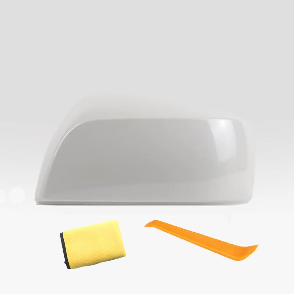 Left Driver Side Car Mirror Cover Replacement Compatible With Subaru Forester SJ 2013-2018 XV Impreza WRX ST 2012-2016 Rearview Mirror Cover (Pearl White, Left without turn signal)