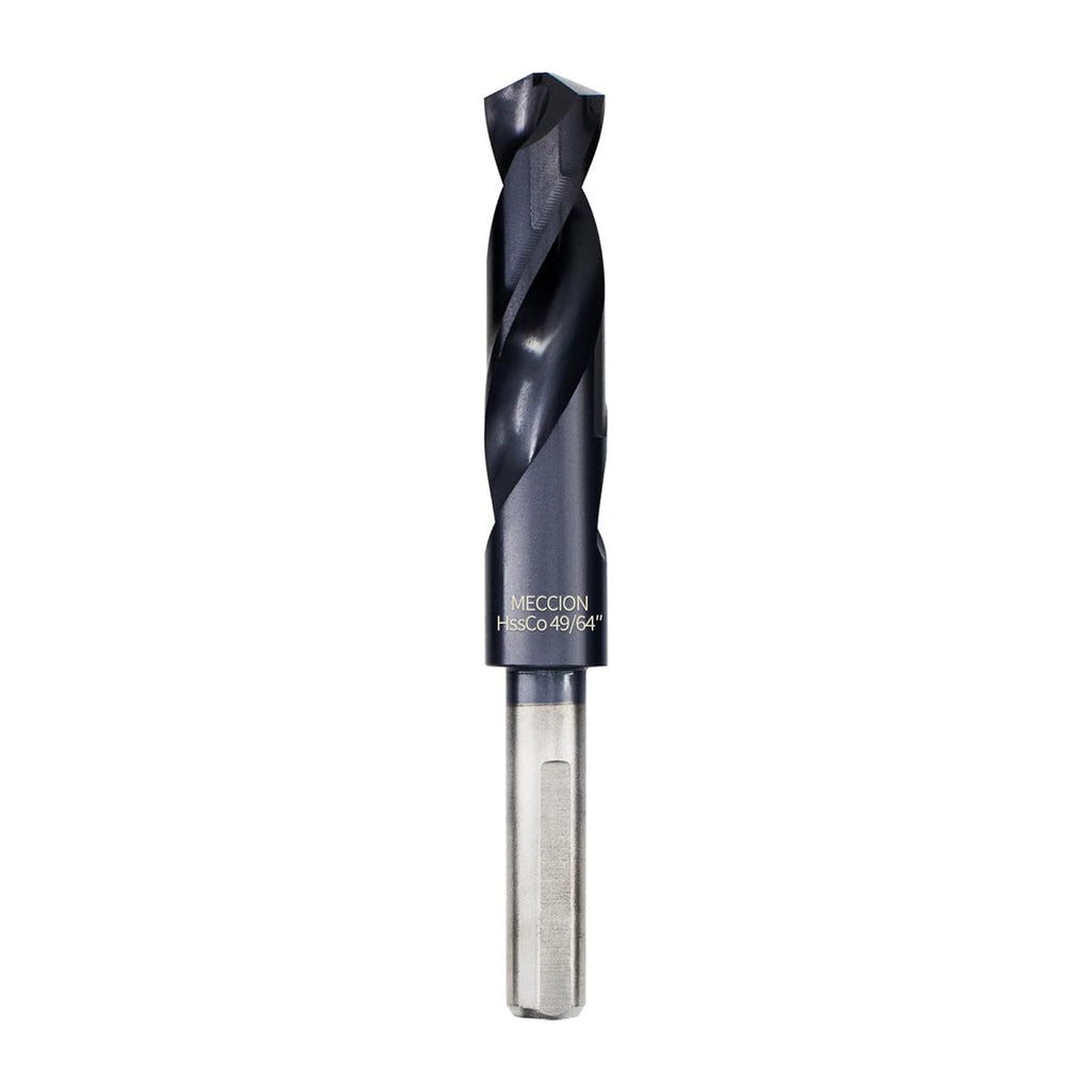 Meccion M35 Cobalt Drill Bits 49/64 Inch TiAIN HSS Drill Bit for Metal