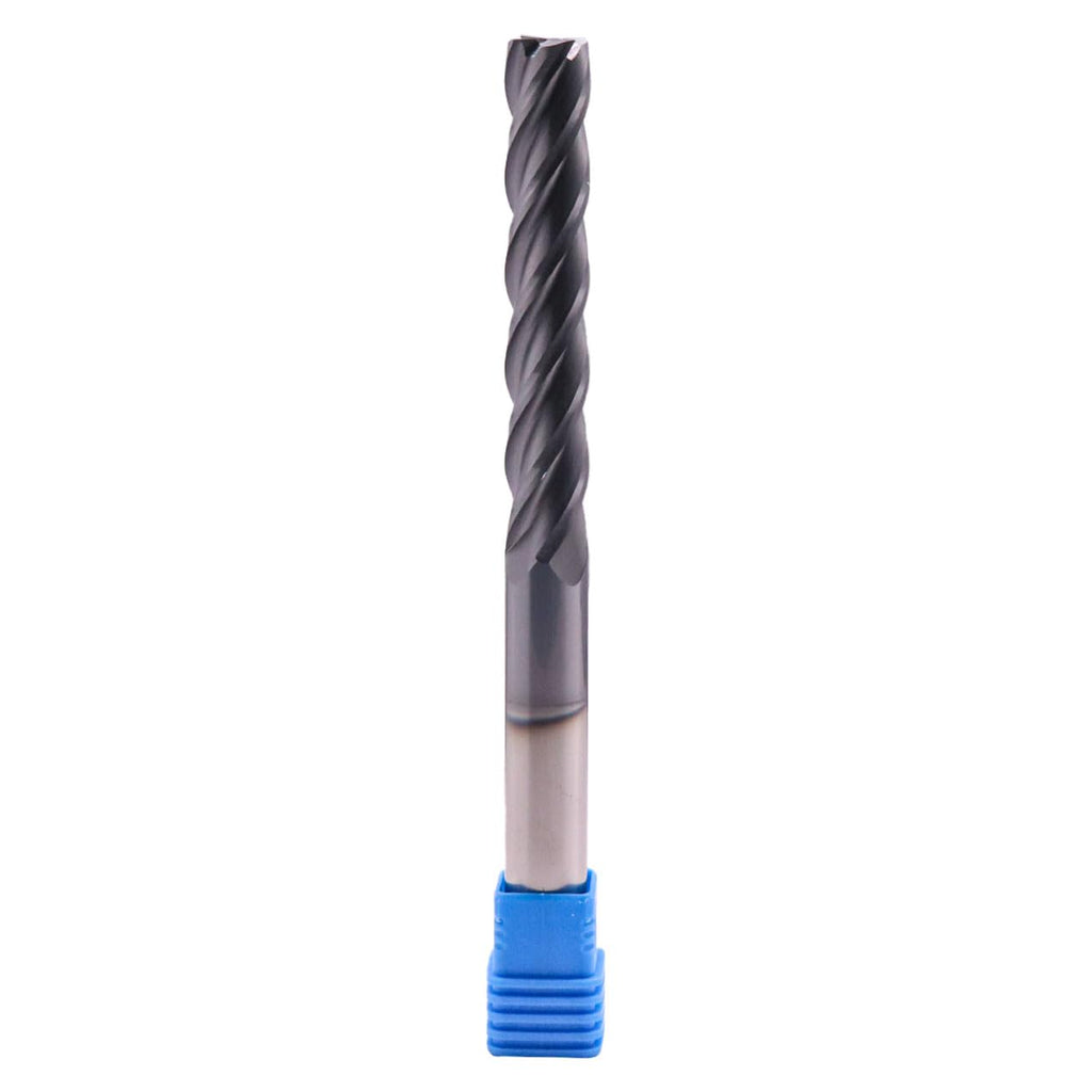 1/2" 4 Flute Solid Carbide Extra Long Square End Mill, 6" OAL, AlTiN Coated