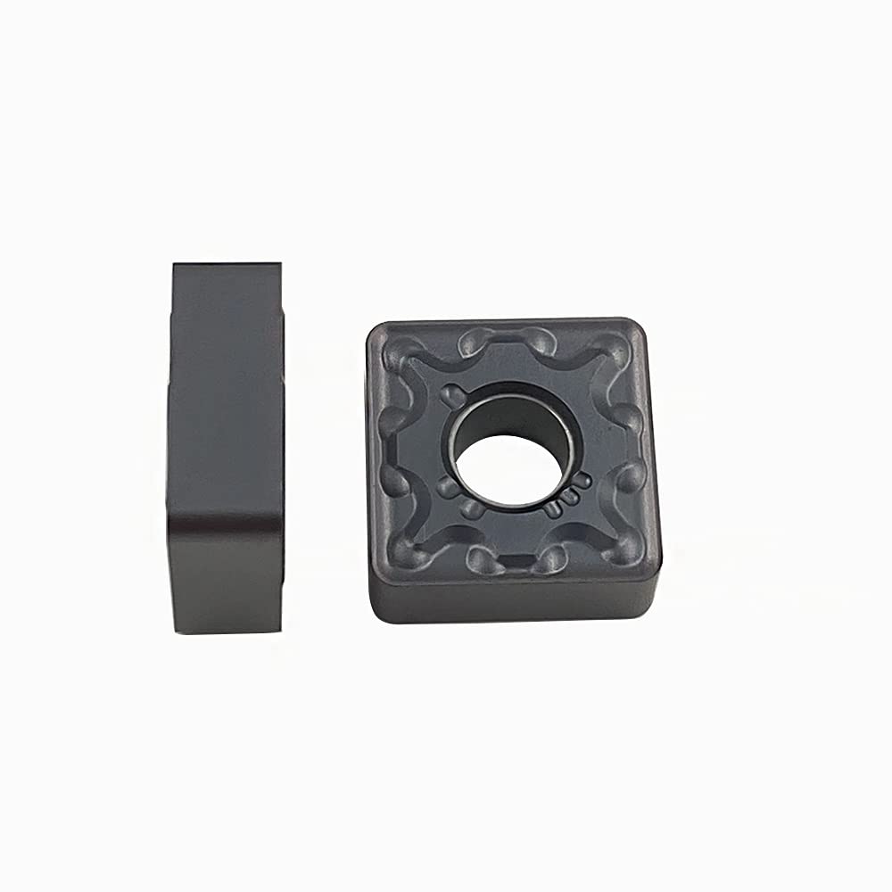 10PCS SNMG120412-MA Square Lathe Turning Carbide Inserts SNMG433 PVD Coated Turning Insert Used for Steel Stainless Iron Cast Iron for MSSNR/L Lathe Turning Tool Cut-Off Holder (SNMG120412-MA MM25)