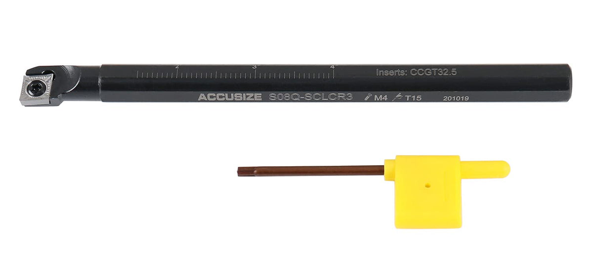 Accusize 1/2 in RH SCLCR Indexable Boring Bar for Aluminum