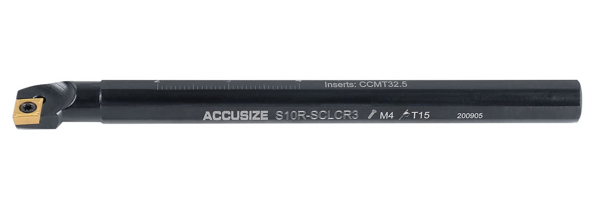 Accusize 5/8" x 8" SCLCR Indexable Boring Bar, CCMT32.5, P252-S405