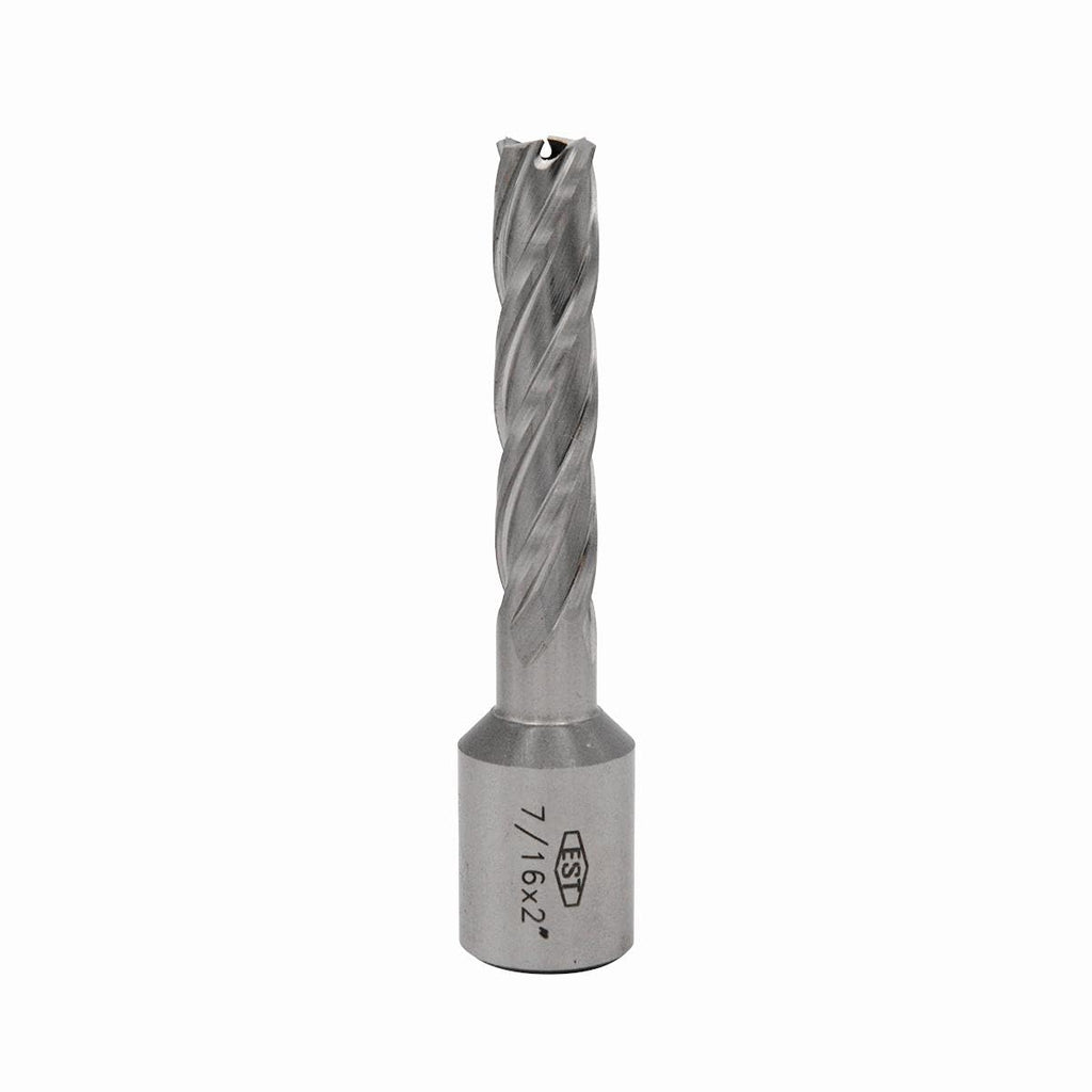 EST HSS M2AL Annular Cutter 2" DOC with 3/4" Weldon Shank for Magnetic Drill Press (D7/16" X 2")