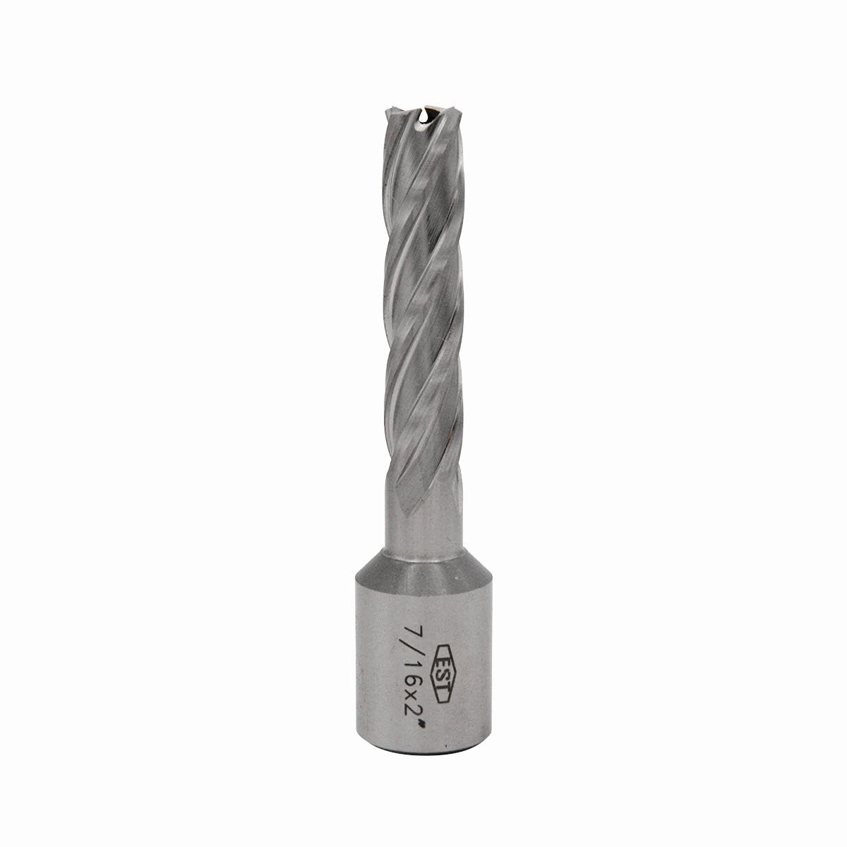 EST HSS M2AL Annular Cutter 2" DOC with 3/4" Weldon Shank for Magnetic Drill Press (D7/16" X 2")