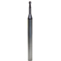 WKSTOOL 1.5mm Mill Dia 2 Flutes Long Reach Neck Solid Carbide Ball Nose CNC Mill Cutter Deep Cavity Milling CNC Router Bit for Low Medium Alloy Steels