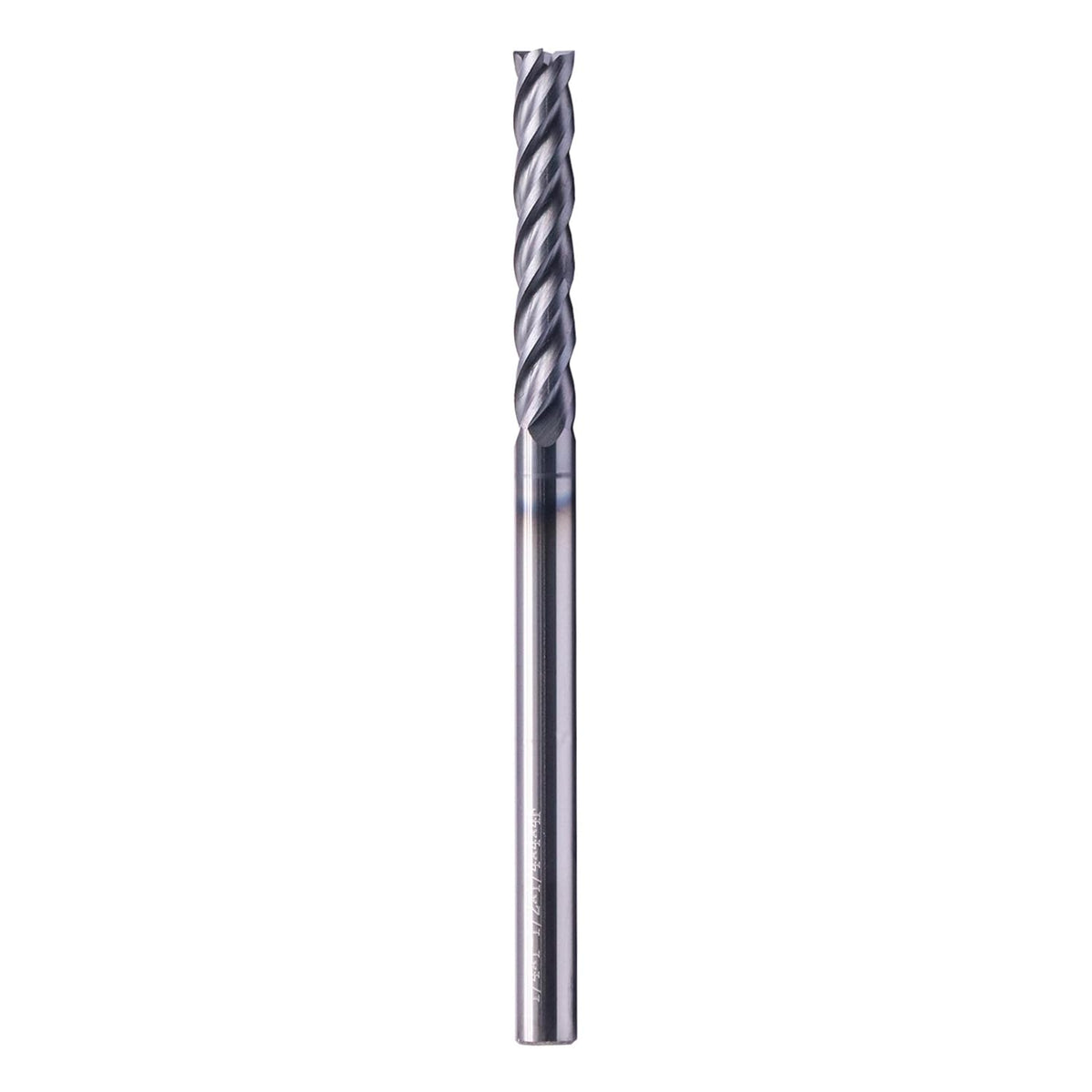 1/4" 4 Flute Solid Carbide Long Square End Mill, 4" OAL, AlTiN Coated