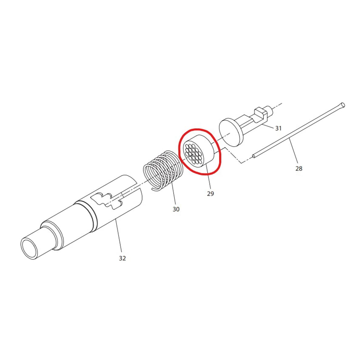 Ingersoll Rand PF2219-21 Replacement Needle Holder