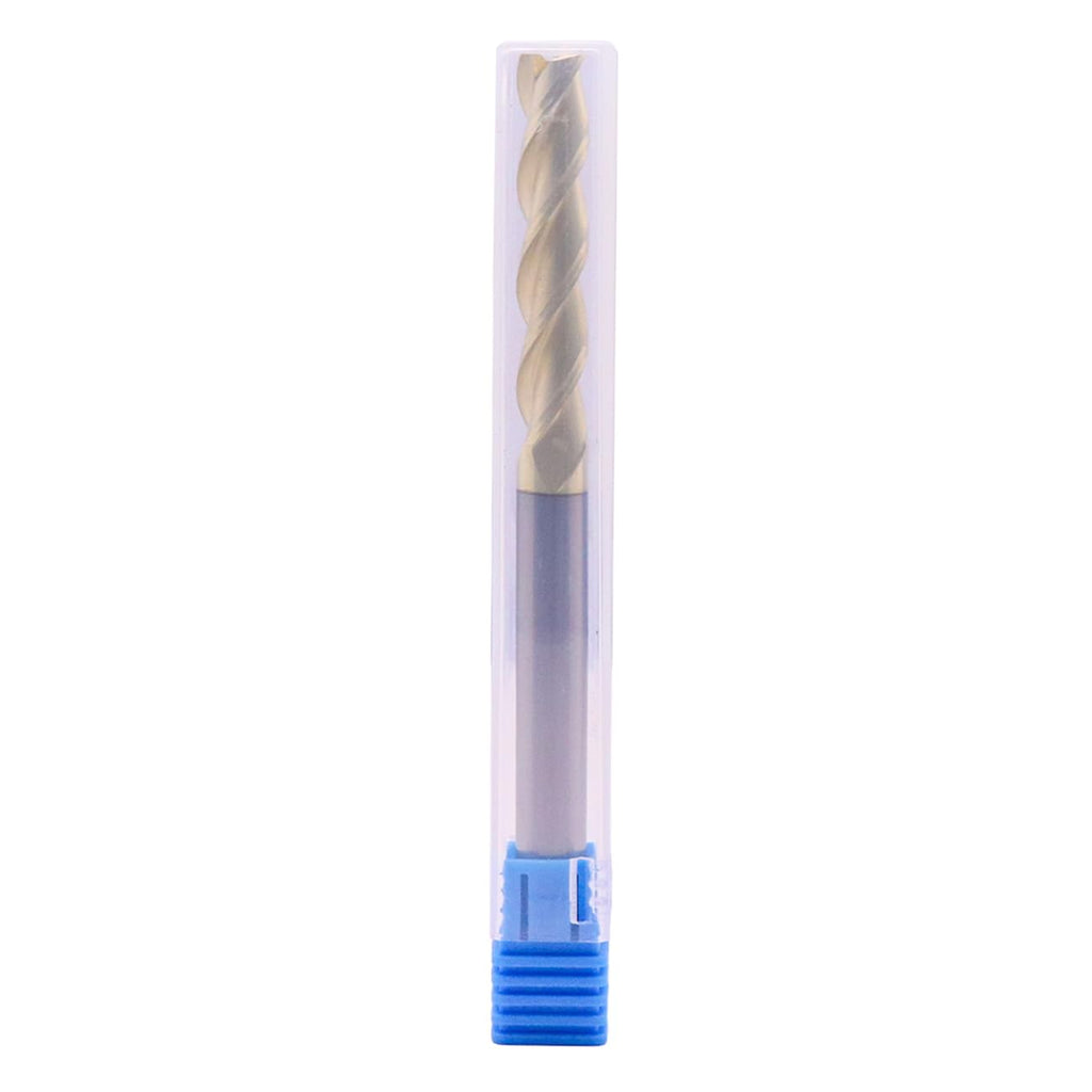 5/16" 3 Flute Solid Carbide Long Square End Mill, ZrN Coated, 4" OAL
