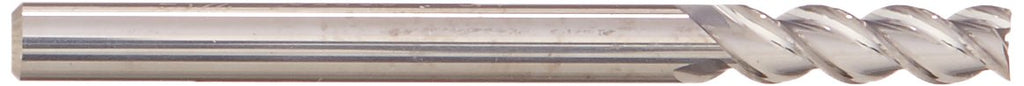 YG-1 28558 Carbide Alu-Power End Mill, 3 Flute, 45 Degree Helix, Regular Length, Square, Uncoated Finish, 1-1/2" Length, 1/8"