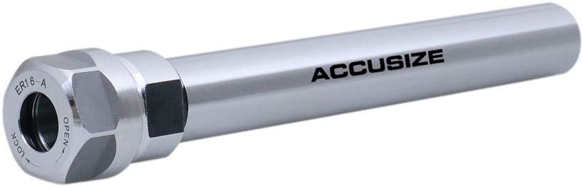 Accusize ER16 Collet Chuck Extension Rod, 3/4in Straight Shank, 6.89in OAL