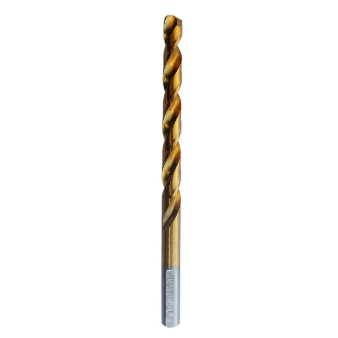 Pack of 12, 1/4-Inch Titanium Nitride Coated Drill Bit, Premium M2 High Speed Steel, Jobber Length, for Metal, Plastic, Wood