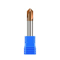 sisona Carbide Chamfer End Mill 90 Degree 3/8" Shank Dia - Carving Bits, V Groove,Tisin Coated 3 Flute- for Alloy Steels, Hardened Steels